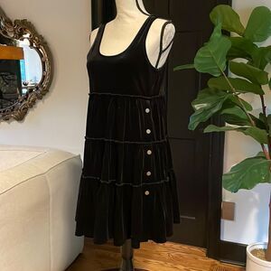 Chelsea and Violet medium black swing dress from Nordstrom velvet stretch